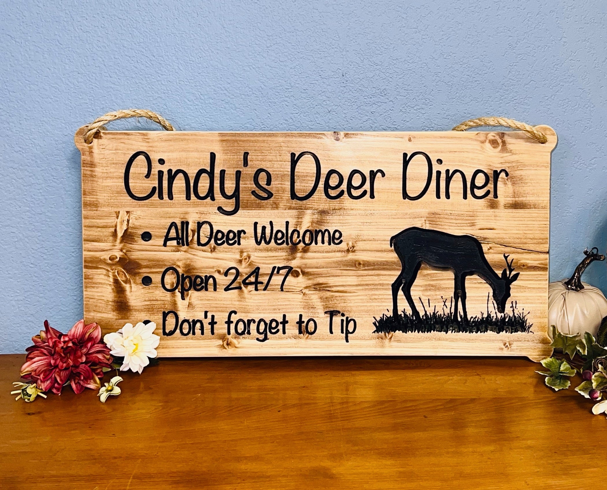 Personalized Rustic Wooden Outdoor Decor