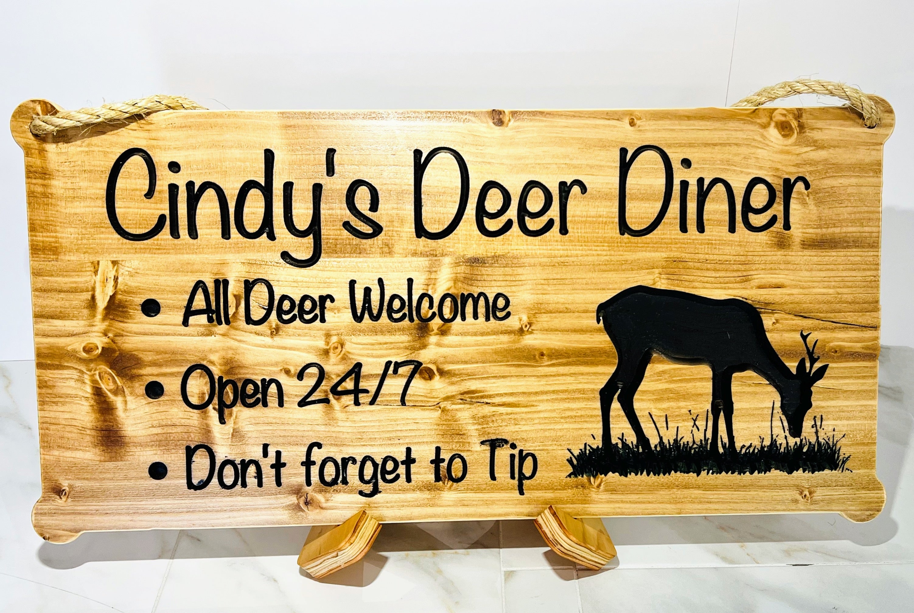 Personalized Rustic Wooden Outdoor Decor