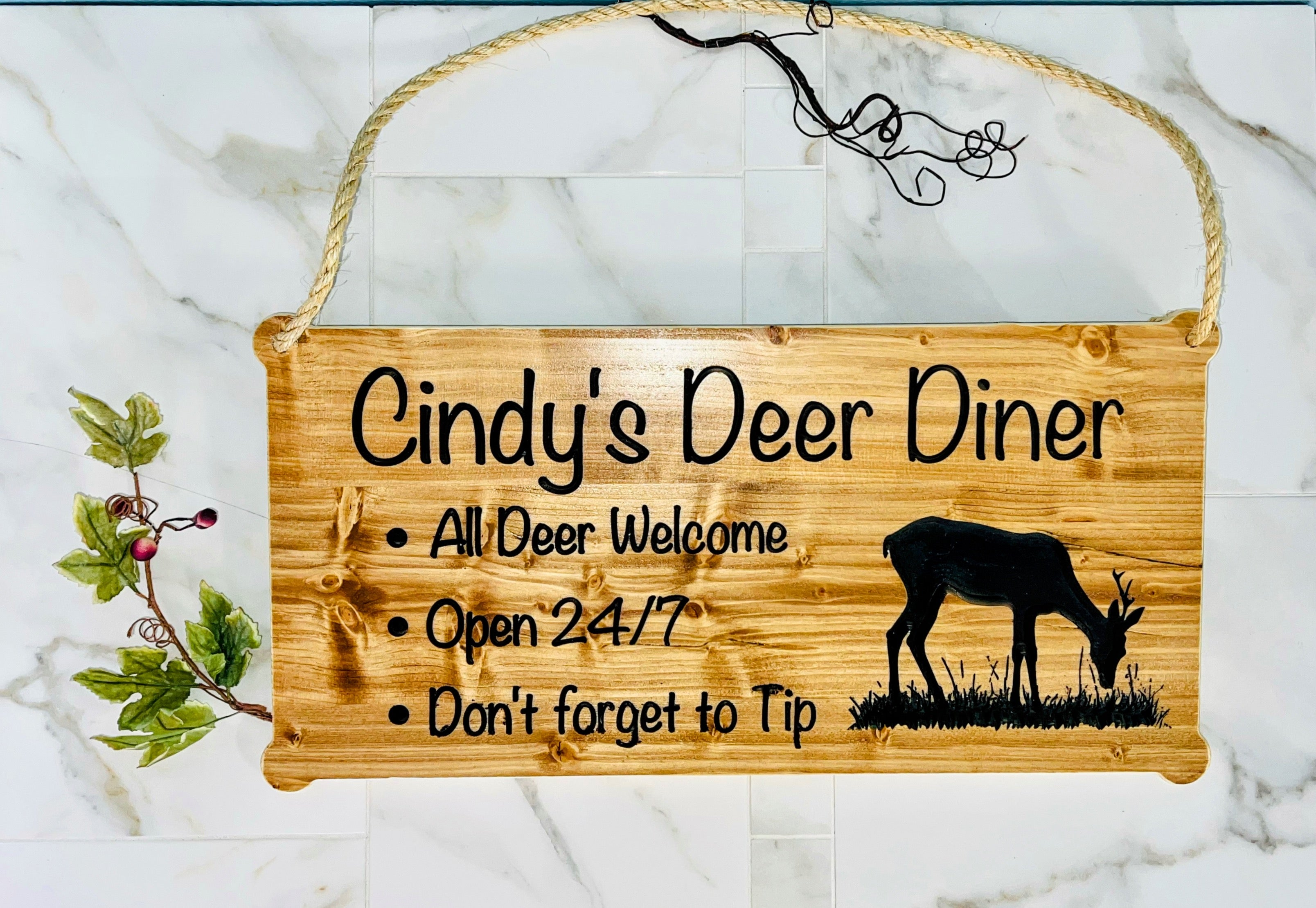 Personalized Rustic Wooden Outdoor Decor