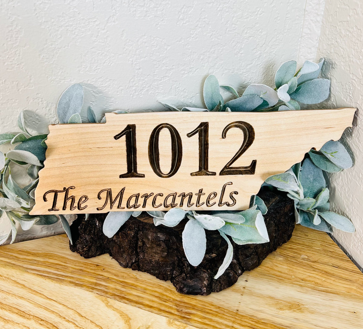 Shape Address Personalized State Shaped Address Sign – Tri-Star Woodworking Creations ...